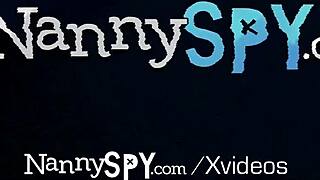 After dark, beautiful amateur babe in sexy lingerie bounces her tight pussy on big black cock!