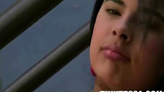 i get naked outdoors with tiny tessa, fingering my latina pussy and clit while masturbating naturally, amateurs loving it