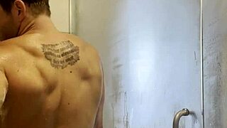 Intense solo shower masturbation with steamy self-pleasure and wet bathing