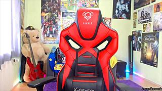 Is This Gamer Teen Flashing Her Boobs And Ass?