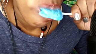 Horny Ebony Freak Sucks Big Black Cock