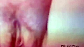 Watch Her Tits Bounce As She Gets Fucked Hard On The Pillow And Cums!