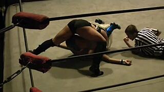 gabi castrovinci and raquel wrestle in the garage with ass focus