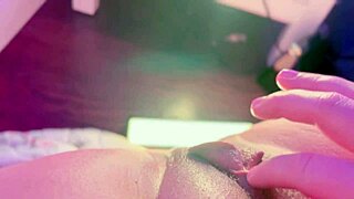 Close up of me rubbing my juicy clit fast