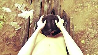 yennefer from witcher 3 gives sloppy blowjob to big dick, irrumatio pose, massive cumshot facial, oh yeah