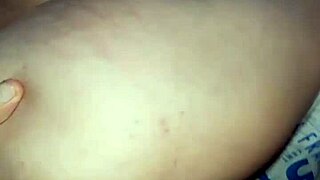 Topcamming my sister's small tits after a big cock fuck