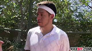 Watch these summer camp tennis sluts in hardcore lesbian pussy action