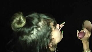 I gave it to several through the glory hole until the last one gave me a cum bath