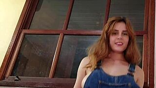 my stepsister wants to be my girlfriend, but we ride in cowgirl with natural tits and tattoo