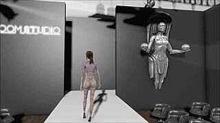 In Fallout 4, this sexy brunette anime hentai girl wears surrealist fashion