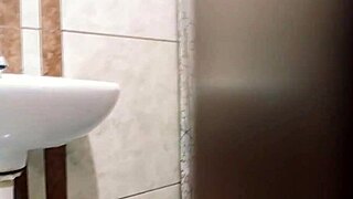 During the holiday party, my Peruvian cousin takes advantage in the bathroom, recording the homemade POV orgasm.