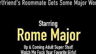 Skinny hottie Montana Starr rides Rome Major's big hard cock cowgirl style