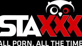 Busty blonde in lingerie and stockings bribes the parking police with ass fucking and blowjob for facial