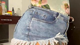 Hidden camera captures beautiful girl in bath