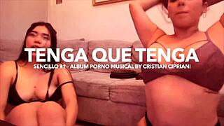 Sexy girls groove to sexy music with blowjob and pussy play