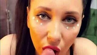 gorgeous babe with big natural tits, wanna see me do a sloppy deepthroat on this huge rod tonight?