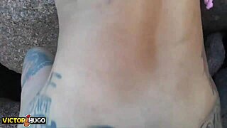 Man Enjoys Outdoor Fun With Tattooed Latina Evelyn Buarque