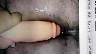 blonde spreads wet pussy for detailed close-up view