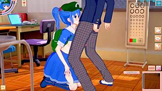 Why not rub Nitori's huge tits in this Touhou hentai game? 3D CG anime with endless boob squeezing.