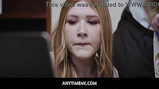 teen 18+ intern and milf assistant get wild at anytime4k office