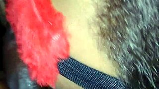 Intense Pleasure From Double Blowjob On Big Black Cock