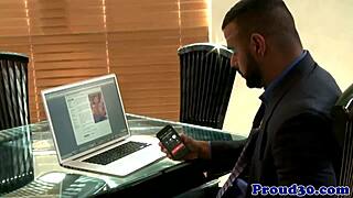 gay bear enjoys deep anal massage from tattooed masseur