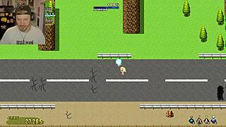 Bulma's sucking huge cock in the game!