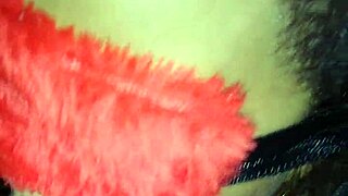 Intense Pleasure From Double Blowjob On Big Black Cock