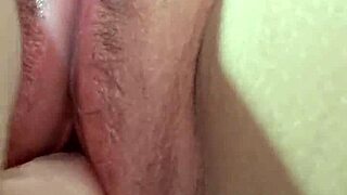 Amateur solo girl drips wet pussy while masturbating with dildo to intense orgasm!