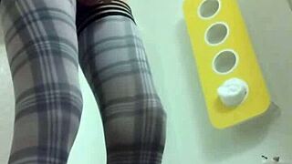 mature shemale explores her body in private moments