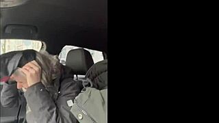 public scene with handcuffs and toys in the car