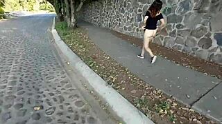 andy hot shows her tattooed ass on the street part 2 😏