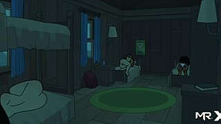 camp pinewood experimenting with potion revealing beautiful breasts