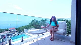 rough footjob on monster cock leads to cumshot