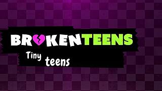 Petite teen love feels intense pleasure taking big cock in every hole