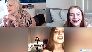 College Girls Maya, Alex, Scarlett Play Sexy Simon Says