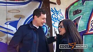 lullu gun teased by two filthy fuckers outdoors