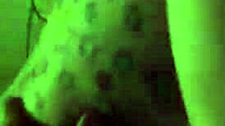 Retro Blue Film With Tattooed Rider In Action