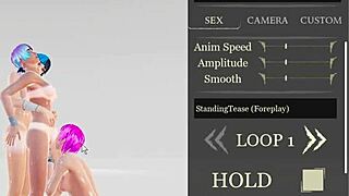 Wild lesbian teen 18+ threesome in the game build