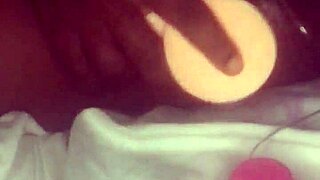 she rides dildo in pussy and anal until creampie