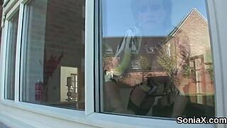 i'm sonia, an unfaithful british milf, presenting my large tits in lingerie