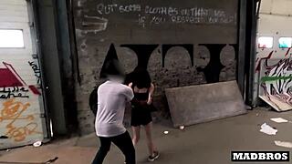 Petite Goth's Secret Ass Fucking With Big Black Cock In Abandoned Building