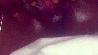 she rides dildo in pussy and anal until creampie