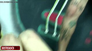 Britney Bitch and husband invite a shemale for spicy marriage fun