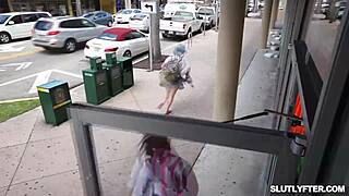 Shoplifter Penelope Woods faces hazing ritual. She gets fucked hard by officer in charge.