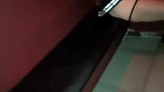 Young couple explores new experiences at the glory hole.