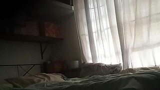 Hidden phone in aunt's room spies on her hot big ass while she changes.