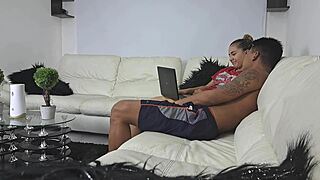 my friend gets aroused and begs me to suck his big cock in homemade spanish couple video with blonde amateurs