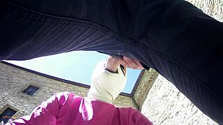 i love laura's outdoor blowjob in pink outfit