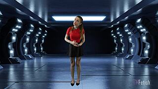 female robot interview malfunctions with jasper reed